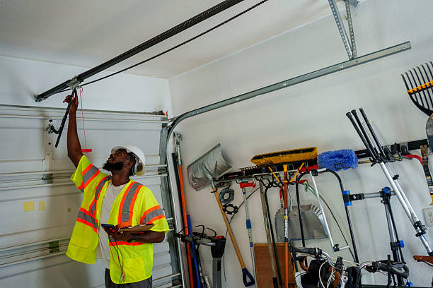 Professional Garage Door Panel Replacement technician working in Manasquan, NJ